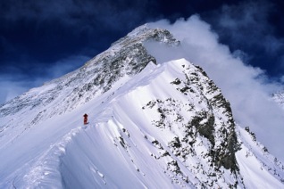 A Climber on the West Ridge