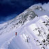 A Climber Traversing the West Ridge of Everest